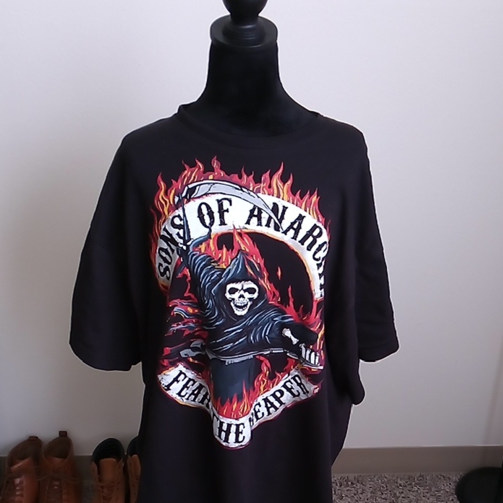 Black Sons of Anarchy Graphic T-Shirt
